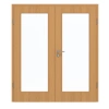 GARANT Drzwi podwójne wraz z ościeżnicą Dąb Premium CePaL z przeszkleniem LA-2