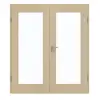 GARANT Drzwi dwuskrzydłowe wraz z ościeżnicą, naturalny klon GCK08 z przeszkleniem LA-2