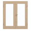 GARANT Drzwi podwójne wraz z ościeżnicą układ poprzeczny Authentic Achat CePaL z przeszkleniem LA-2