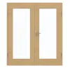 GARANT Drzwi dwuskrzydłowe z ościeżnicą, authentic dąb sękaty, układ poprzeczny, CePaL, z przeszkleniem LA-2