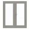 GARANT drzwi dwuskrzydłowe z ościeżnicą U12115SD szary platynowy GHK08 z przeszkleniem LA-2
