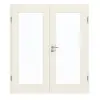 GARANT drzwi dwuskrzydłowe z ościeżnicą biały lakier 9010 GHK08 z przeszkleniem LA-2