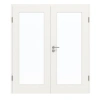 GARANT Drzwi podwójne z ościeżnicą białe lakierowane 9016 z przeszkleniem LA-2