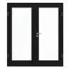 GARANT drzwi dwuskrzydłowe z ościeżnicą 0901-60 Black Resopal z przeszkleniem LA-3