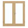 GARANT drzwi dwuskrzydłowe z ościeżnicą Authentic Asteiche GCK08 z przeszkleniem LA-3