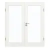 GARANT drzwi dwuskrzydłowe z ościeżnicą Authentic Bianco GCK08 z przeszkleniem LA-3