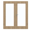 GARANT Drzwi podwójne wraz z ościeżnicą Authentic Dąb szczelinowy CePaL z przeszkleniem LA-3