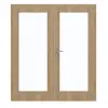 GARANT drzwi dwuskrzydłowe z ościeżnicą Authentic dąb szczelinowy GCK08 z przeszkleniem LA-3