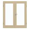 GARANT Drzwi dwuskrzydłowe wraz z ościeżnicą, naturalny klon GCK08 z przeszkleniem LA-3