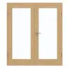 GARANT Drzwi dwuskrzydłowe z ościeżnicą, authentic dąb sękaty, układ poprzeczny, CePaL, z przeszkleniem LA-3