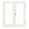 GARANT drzwi dwuskrzydłowe z ościeżnicą biały lakier 9010 GHK08 z przeszkleniem LA-3