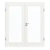 GARANT Drzwi podwójne z ościeżnicą białym lakierem 9016 CePaL z przeszkleniem LA-3
