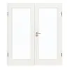 GARANT drzwi dwuskrzydłowe z ościeżnicą biały lakier 9016 GHK08 z przeszkleniem LA-3