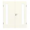 GARANT drzwi dwuskrzydłowe z ościeżnicą 9417-60 Snow White CePaL z przeszkleniem LA-4 po stronie zawiasów