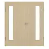 GARANT drzwi dwuskrzydłowe z ościeżnicą Natura Ahorn CePaL z przeszkleniem LA-4 po stronie zawiasów