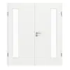 GARANT Drzwi podwójne wraz z ościeżnicą D354-60 Designer White Resopal z przeszkleniem LA-4 po stronie zawiasów