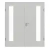 GARANT drzwi dwuskrzydłowe wraz z ościeżnicą D92-60 Dove Grey Resopal z przeszkleniem LA-4 po stronie zawiasów