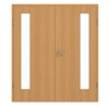 GARANT Drzwi podwójne wraz z ościeżnicą Dąb Premium CePaL z przeszkleniem LA-4 po stronie zawiasów