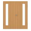 GARANT drzwi dwuskrzydłowe z ościeżnicą dąb Premium GCK08 z przeszkleniem LA-4 po stronie zawiasów