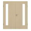 GARANT Drzwi dwuskrzydłowe wraz z ościeżnicą, naturalny klon GCK08 z przeszkleniem LA-4 po stronie zawiasów