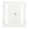 GARANT Drzwi dwuskrzydłowe z ościeżnicą Quer Authentic Bianco GCK08 z przeszkleniem LA-4 po stronie zawiasów