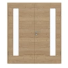 GARANT Drzwi podwójne wraz z ościeżnicą układ poprzeczny Authentic dąb szczelinowy CePaL z przeszkleniem LA-4 po stronie zawiasów