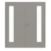 GARANT Drzwi podwójne wraz z ościeżnicą U12115SD Platynowy szary GHK08 z przeszkleniem LA-4 po stronie zawiasów