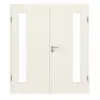 GARANT Drzwi podwójne z ościeżnicą białe lakierowane 9010 GHK08 z przeszkleniem LA-4 po stronie zawiasów