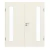 GARANT drzwi 2-skrzydłowe z ościeżnicą biały lakier 9010 z przeszkleniem LA-4 po stronie zawiasów