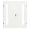 GARANT drzwi 2-skrzydłowe z ościeżnicą biały lakier 9016 CePaL z przeszkleniem LA-4 po stronie zawiasów