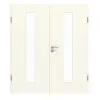 GARANT drzwi dwuskrzydłowe z ościeżnicą 9417-60 Snow White CePaL z przeszkleniem LA-4 na środku