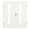 GARANT drzwi dwuskrzydłowe z ościeżnicą Authentic Bianco CePaL z przeszkleniem LA-4 na środku