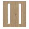 GARANT drzwi 2-skrzydłowe wraz z ościeżnicą Authentic dąb szczelinowy GCK08 z przeszkleniem LA-4 na środku