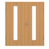 GARANT Drzwi podwójne wraz z ościeżnicą Dąb Premium CePaL z przeszkleniem LA-4 centralnie