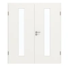 GARANT Drzwi podwójne z ościeżnicą białe lakierowane 9016 z przeszkleniem LA-4 pośrodku