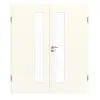 GARANT drzwi dwuskrzydłowe wraz z ościeżnicą 0105-60 Pearl White CePaL z przeszkleniem LA-4 po stronie zamka