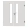 GARANT Drzwi dwuskrzydłowe wraz z ościeżnicą 0160-60 Silver Grey CePaL z przeszkleniem LA-4 po stronie zamka
