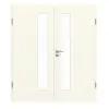 GARANT drzwi dwuskrzydłowe z ościeżnicą 9417-60 Snow White CePaL z przeszkleniem LA-4 po stronie zamka