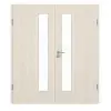 GARANT drzwi dwuskrzydłowe z ościeżnicą Authentic perła CePaL z przeszkleniem LA-4 od strony zamka