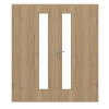GARANT Drzwi podwójne wraz z ościeżnicą Authentic Dąb szczelinowy CePaL z przeszkleniem LA-4 po stronie zamka