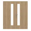 GARANT drzwi dwuskrzydłowe z ościeżnicą Authentic dąb szczelinowy GCK08 z przeszkleniem LA-4 od strony zamka