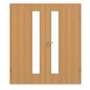GARANT Drzwi podwójne wraz z ościeżnicą Dąb Premium CePaL z przeszkleniem LA-4 po stronie zamka