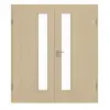 GARANT Drzwi dwuskrzydłowe wraz z ościeżnicą, naturalny klon GCK08 z przeszkleniem LA-4 po stronie zamka