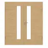 GARANT Drzwi dwuskrzydłowe z ościeżnicą, authentic dąb sękaty, układ poprzeczny, CePaL, z przeszkleniem LA-4 po stronie zamka