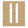 GARANT Drzwi dwuskrzydłowe z ościeżnicą, authentic dąb sękaty, układ poprzeczny, GCK08, z przeszkleniem LA-4 po stronie zamka