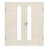 GARANT Drzwi dwuskrzydłowe z ościeżnicą Quer Authentic Perl GCK08 z przeszkleniem LA-4 po stronie zamka