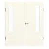 GARANT drzwi dwuskrzydłowe z ościeżnicą 9417-60 Snow White CePaL z przeszkleniem LA-5 po stronie zawiasów