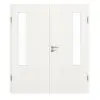 GARANT drzwi dwuskrzydłowe z ościeżnicą Authentic Bianco CePaL z przeszkleniem LA-5 po stronie zawiasów
