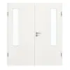 GARANT drzwi dwuskrzydłowe z ościeżnicą Authentic Bianco GCK08 z przeszkleniem LA-5 po stronie zawiasów