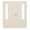 GARANT drzwi dwuskrzydłowe z ościeżnicą powierzchnia CPL authentic perła GCK08 z przeszkleniem LA-5 po stronie zawiasów